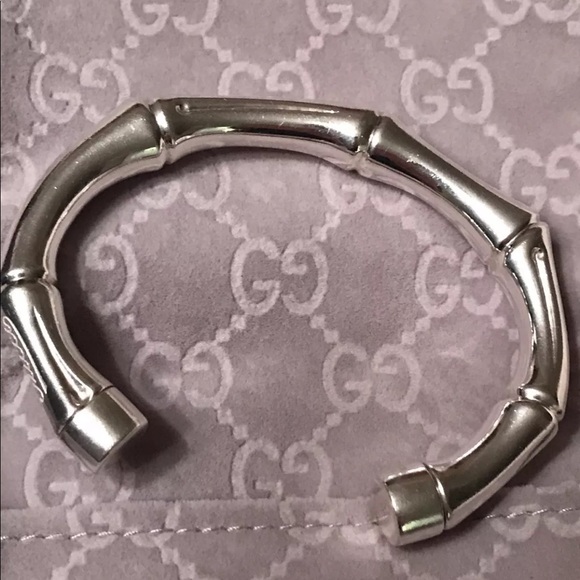 gucci bamboo bracelet silver